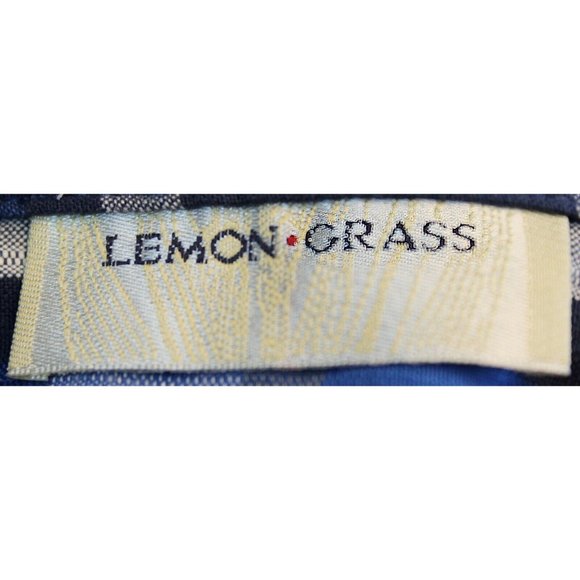 Lemon Grass Women's Blue Plaid Zipper Flannel size L NWT Chest Pocket Collared - Picture 4 of 8